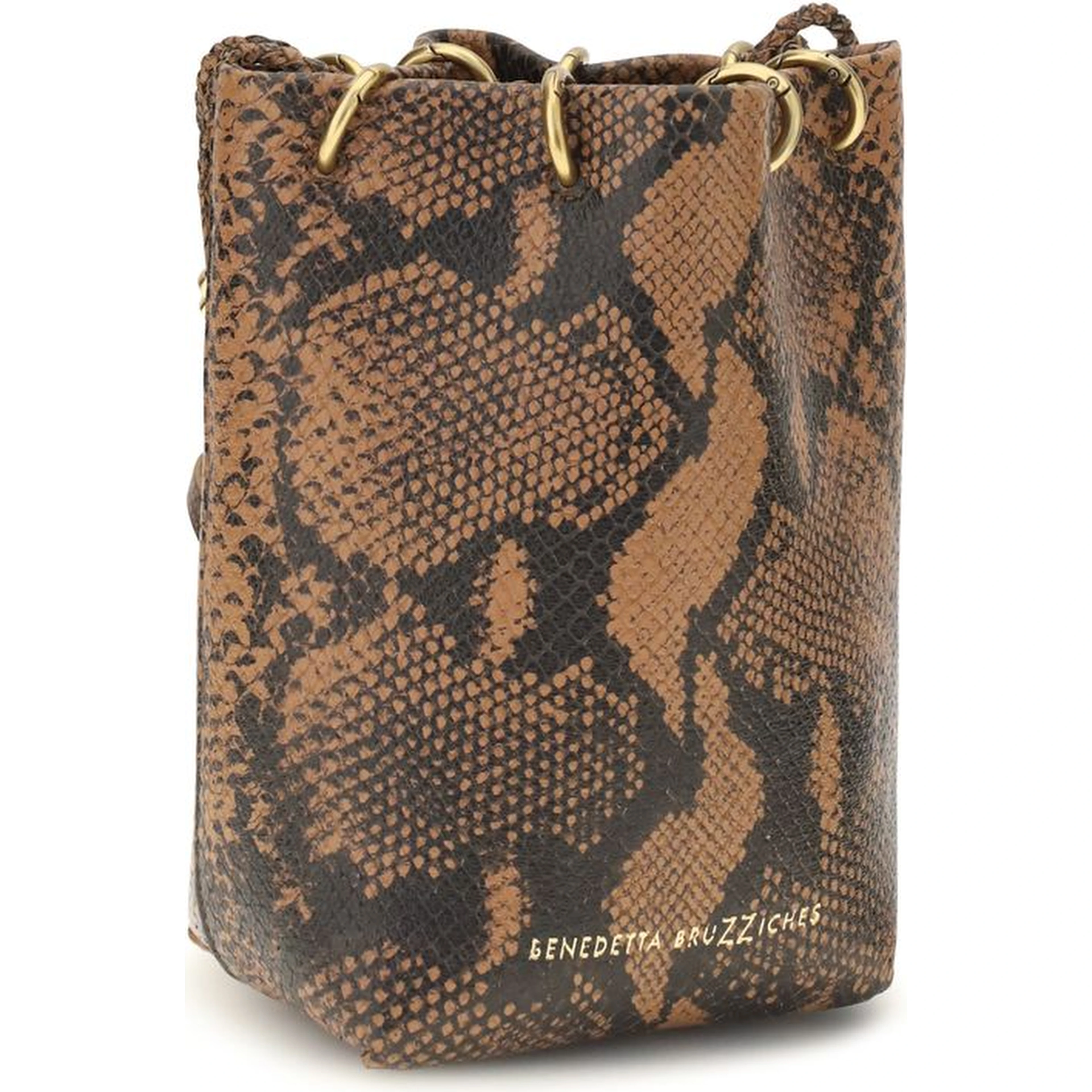 Brown Calf Leather Bos Taurus Backet Bag