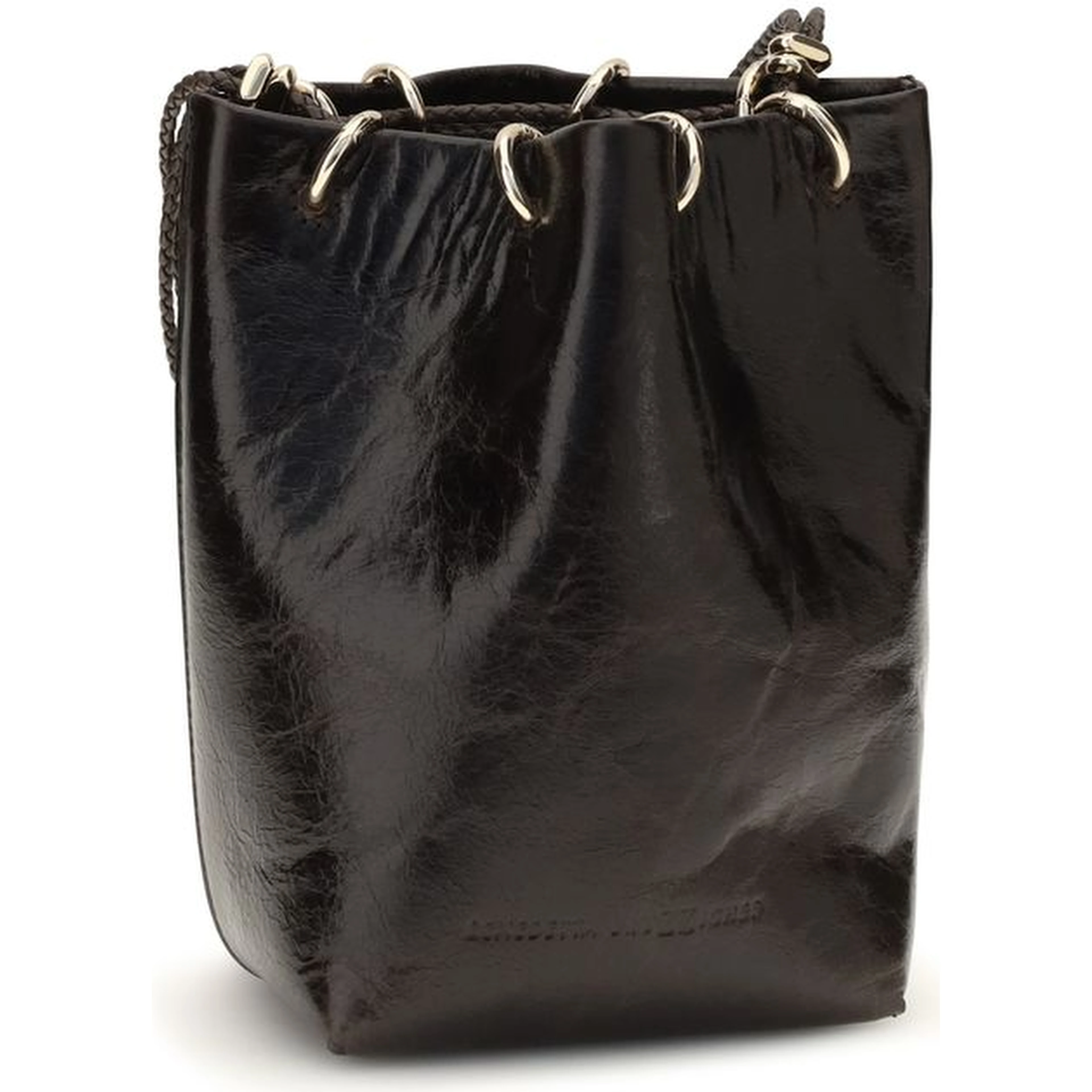 Black Calf Leather Bos Taurus Backet Bag