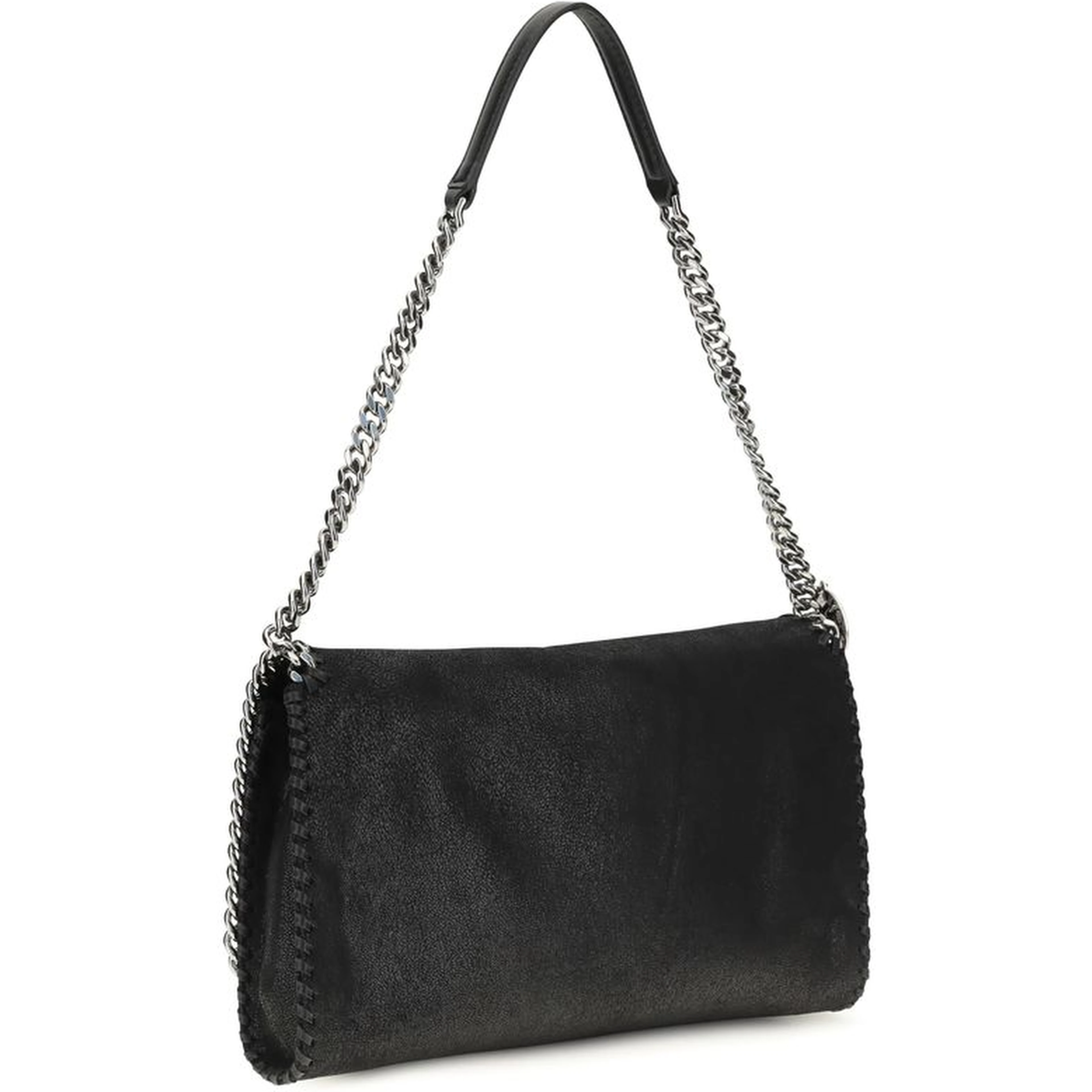 Black Polyester Shoulder Bag