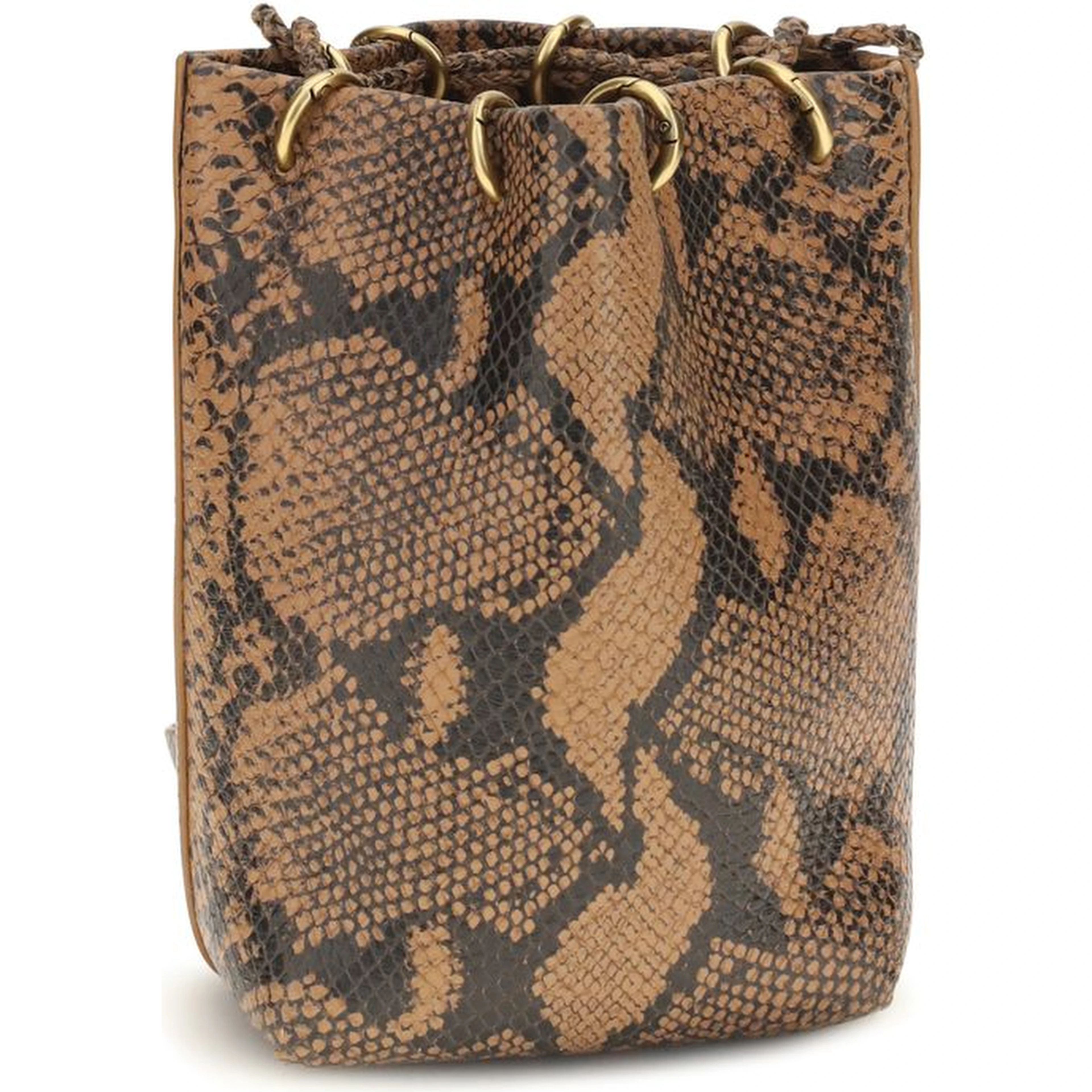 Brown Calf Leather Bos Taurus Backet Bag