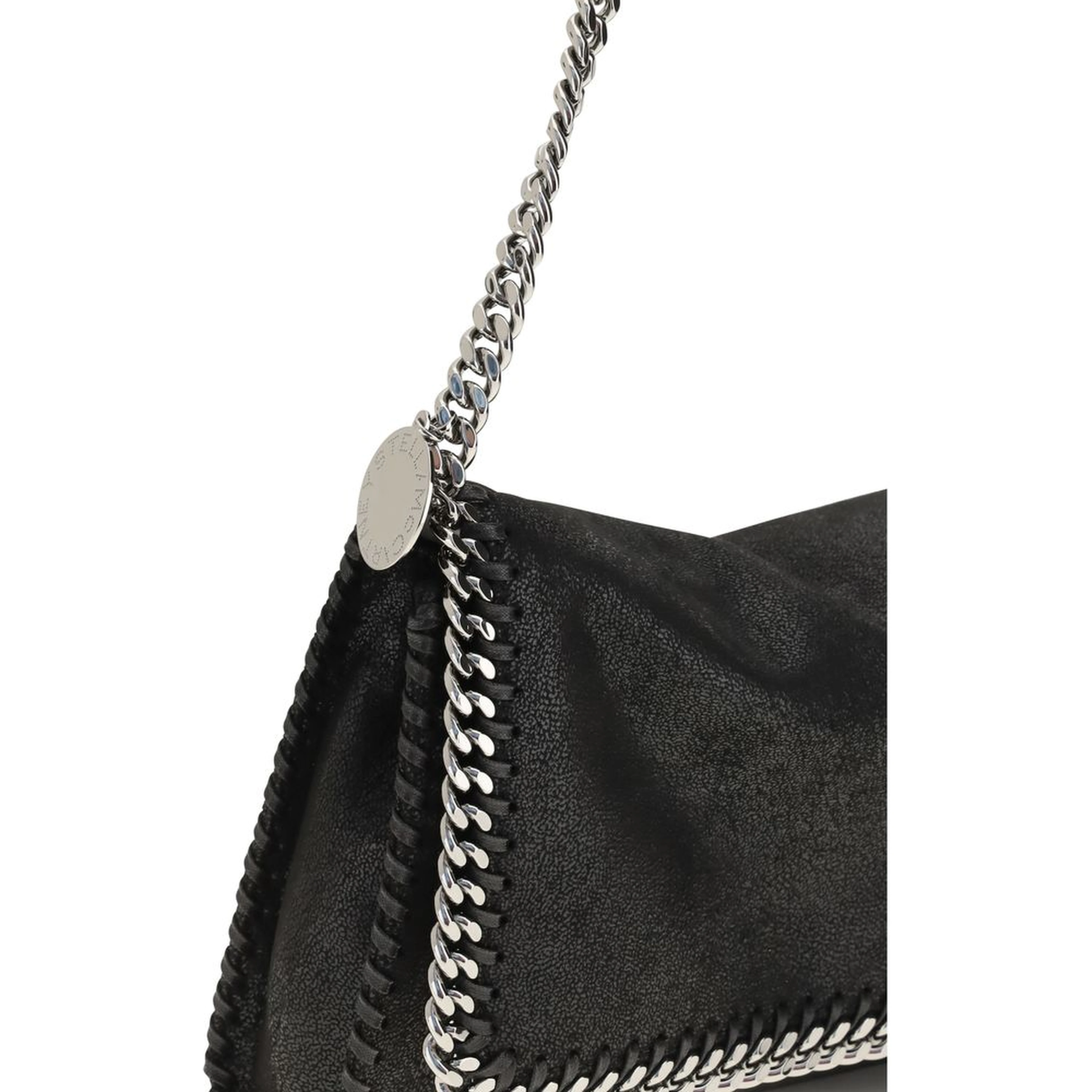 Black Polyester Shoulder Bag