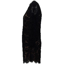 Black Lace Long Sleeve Mini Dress