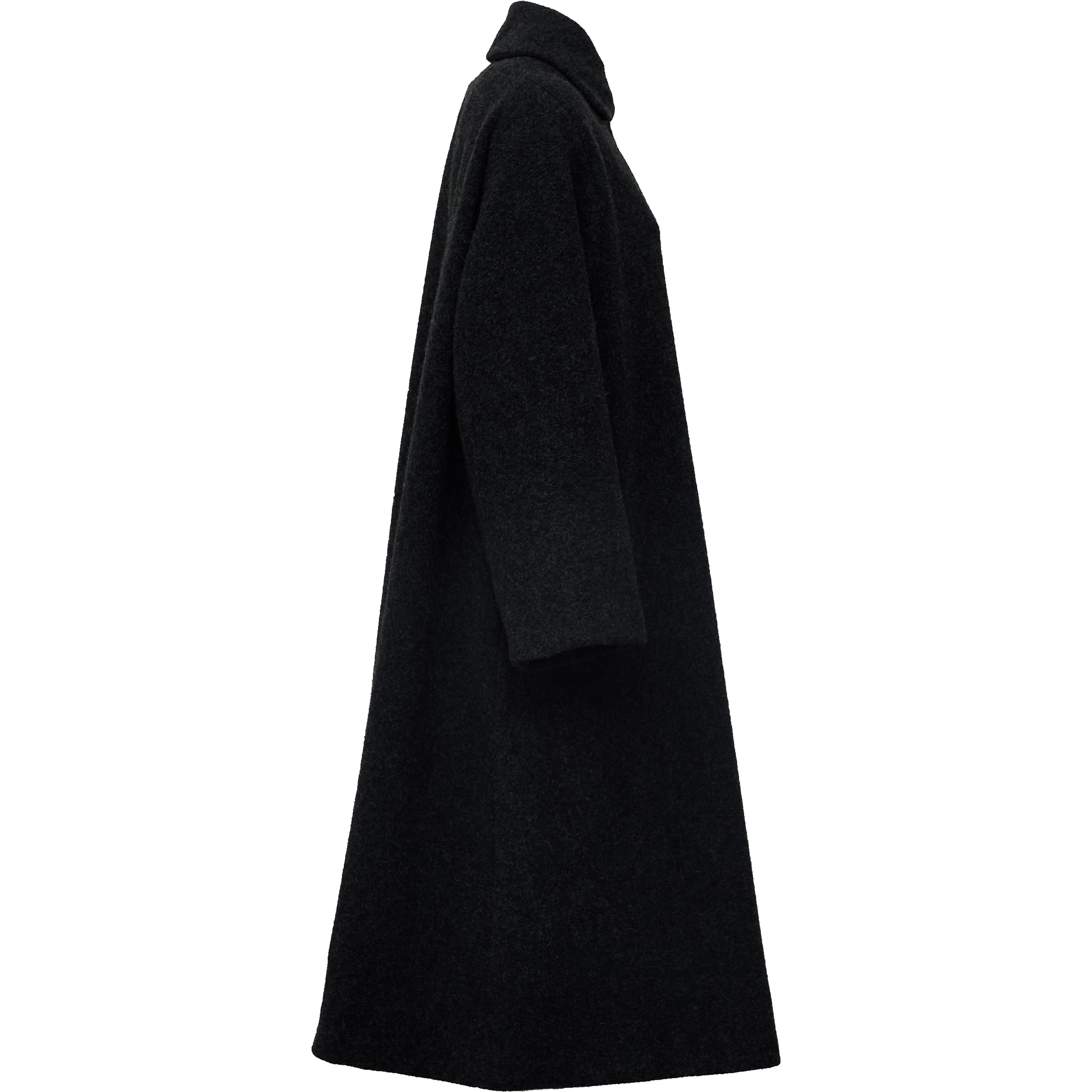 Cappotto Svasato Collo Tondo