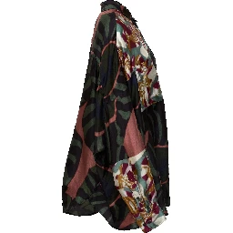 Casia Bis Shirt Marbled Clay Border Print Fluid Viscose Twill
