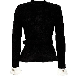 Black Chenille Knit Top