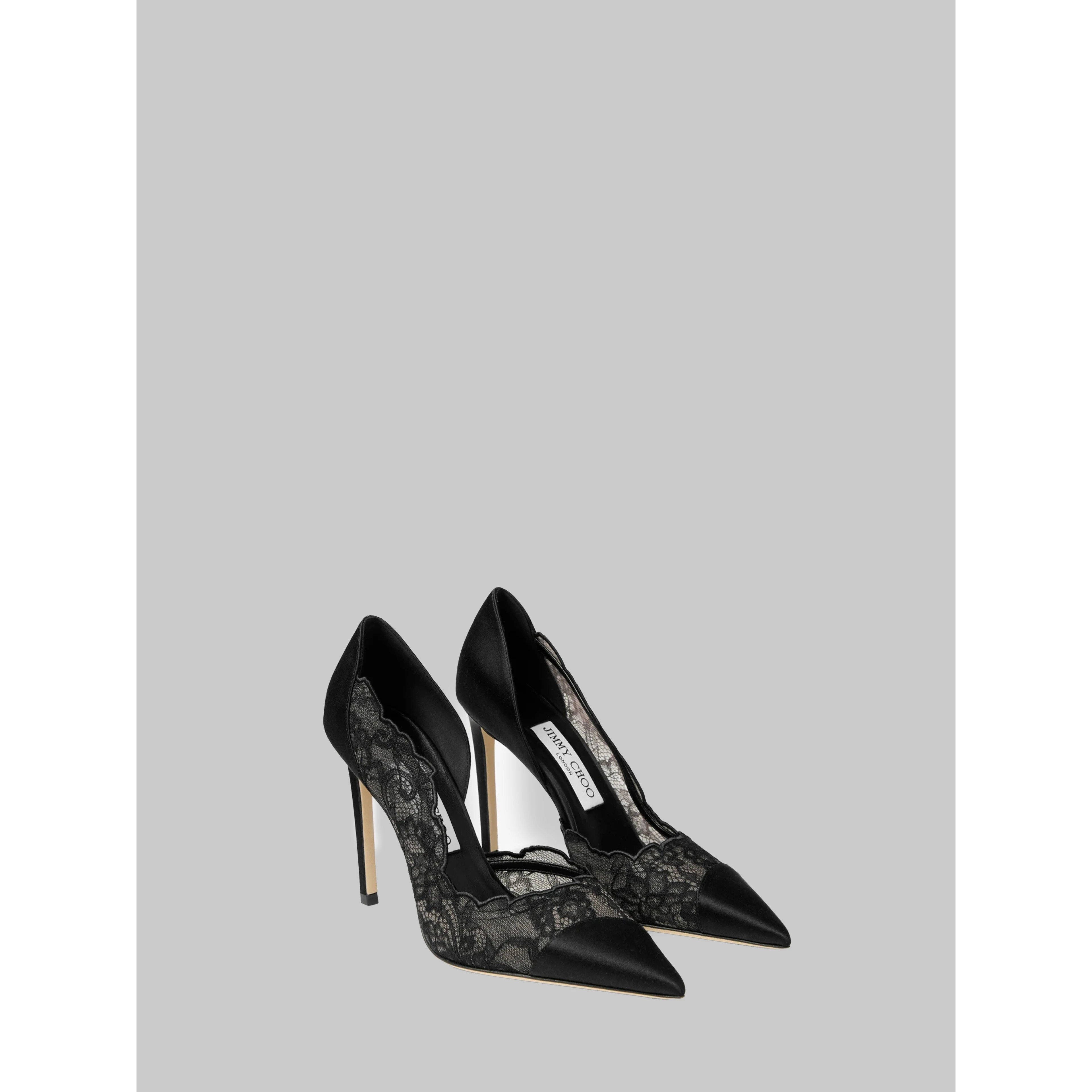 Brigitte 100 pumps in lace and satin