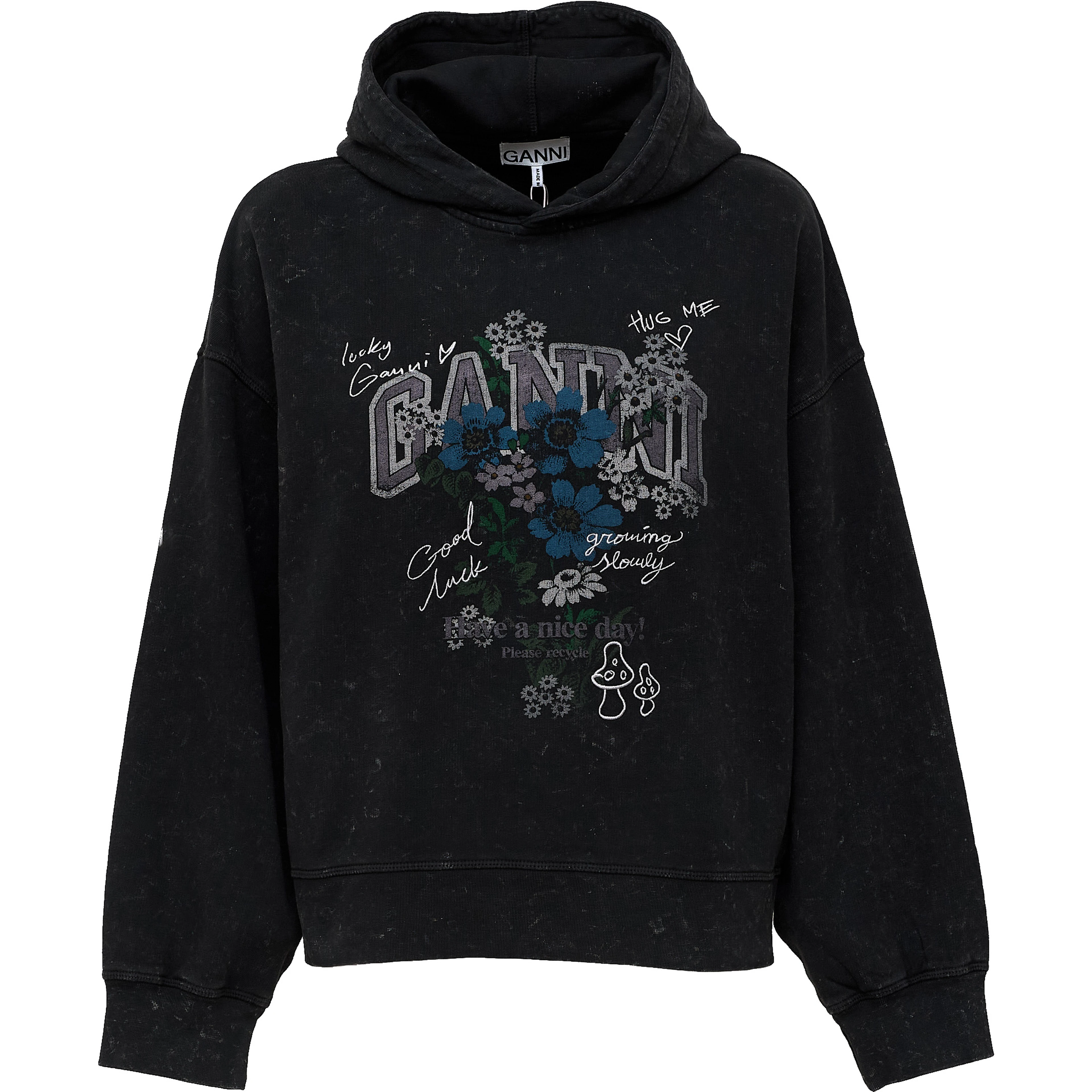 Isoli Cropped Hoodie Vintage Wash