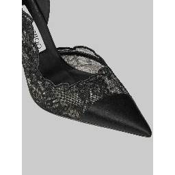 Brigitte 100 pumps in lace and satin