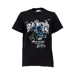 Basic Cotton Relaxed T-Shirt Flower Print