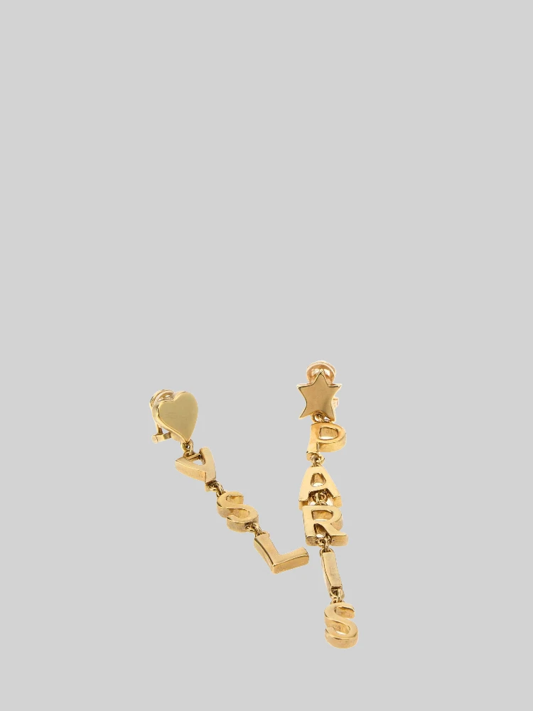 YSL Paris drop earrings in metal alternative