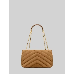 Medium Loulou bag in matelassé suede