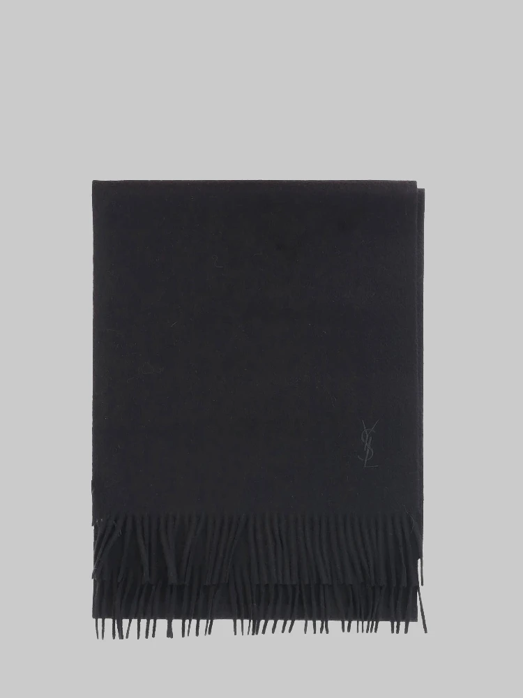 Black cashmere scarf