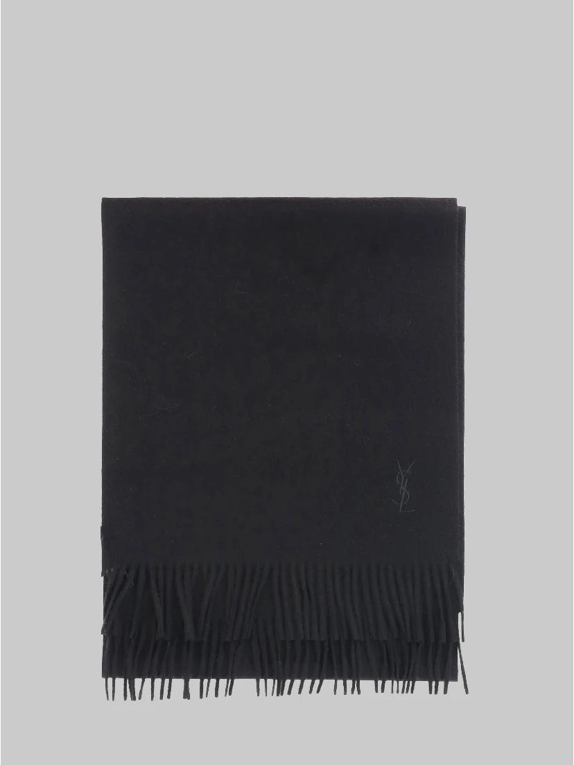 Black cashmere scarf