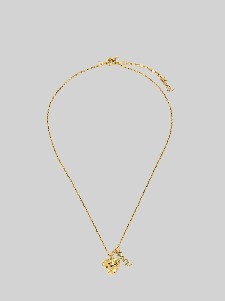 Cassandre heart necklace in brass