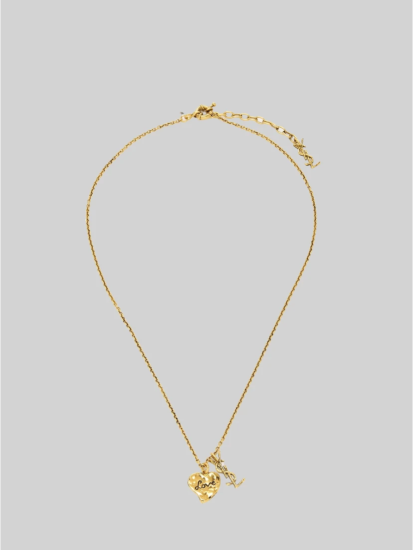 Cassandre heart necklace in brass