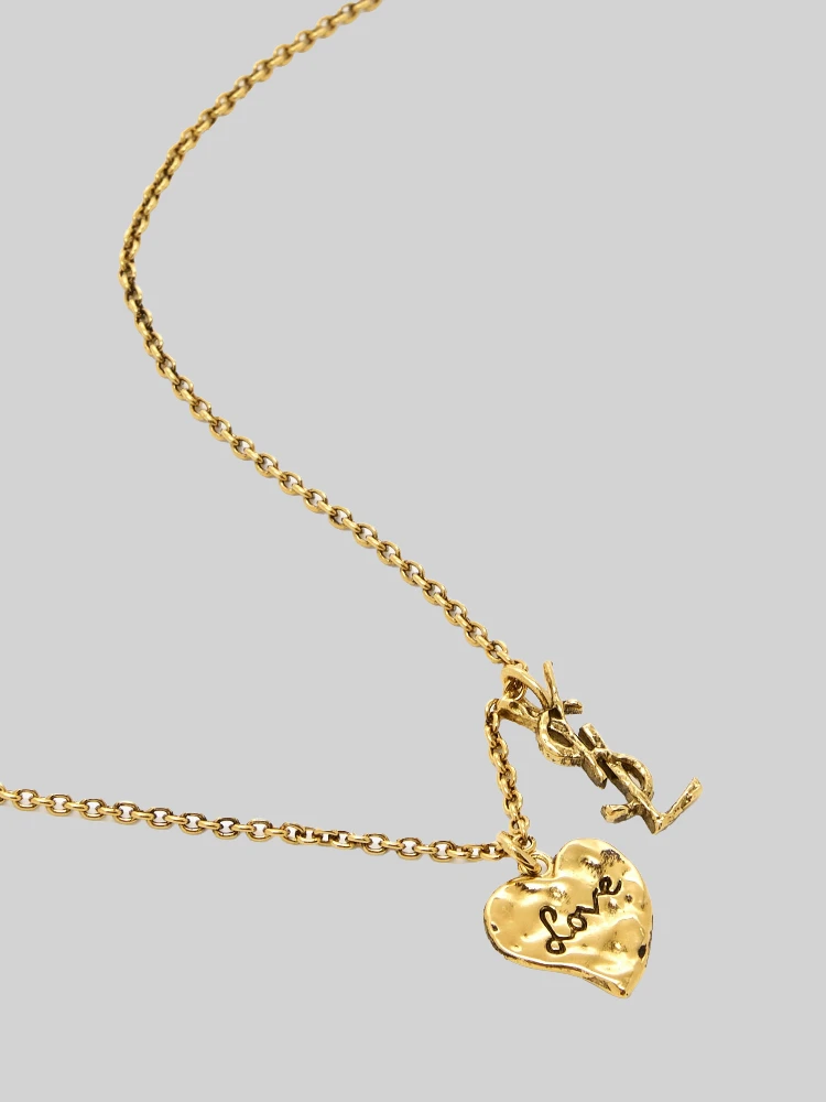 Cassandre heart necklace in brass alternative