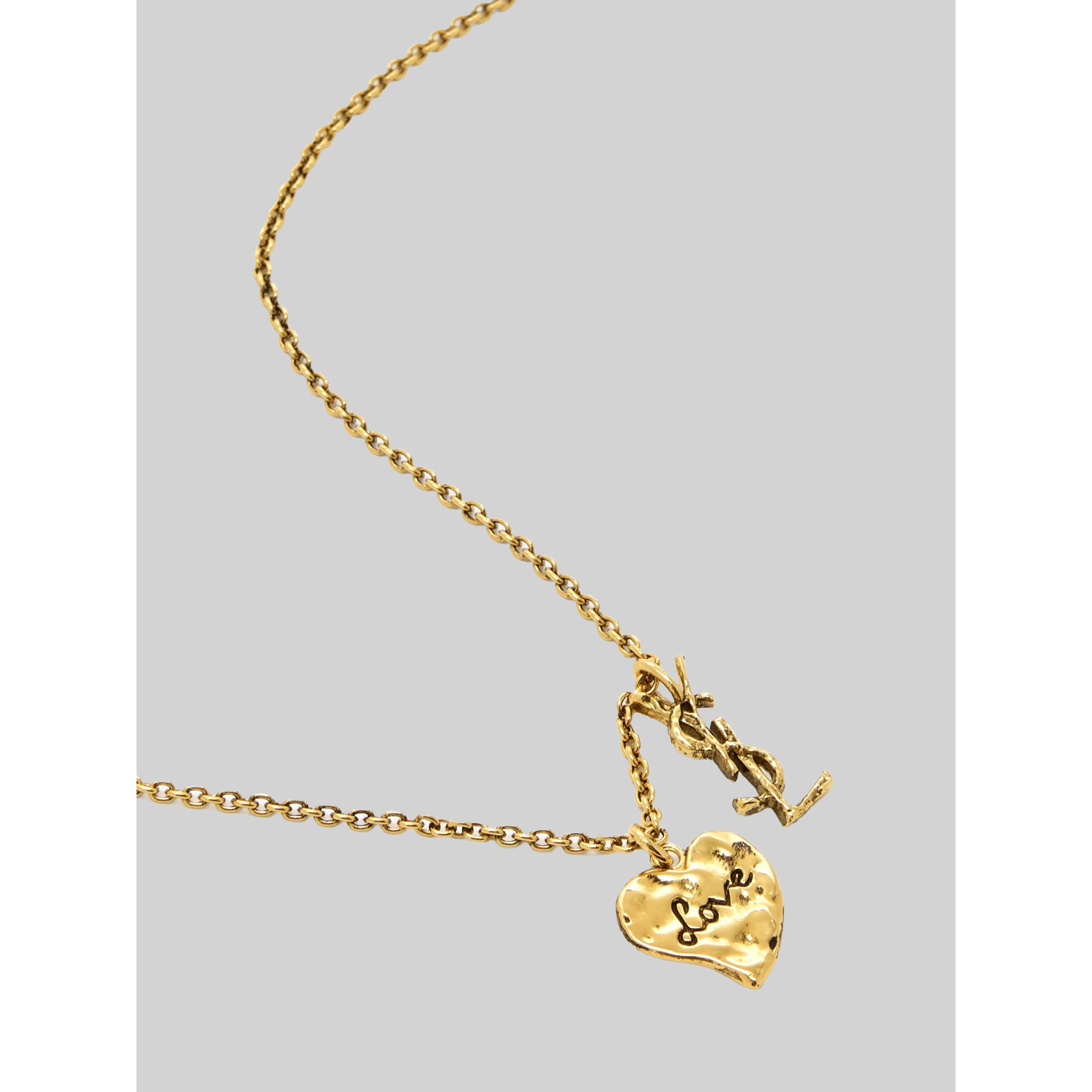 Cassandre heart necklace in brass