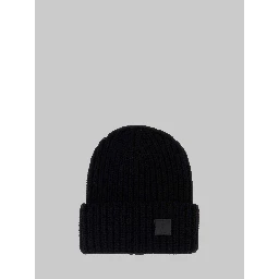 Black knitted beanie