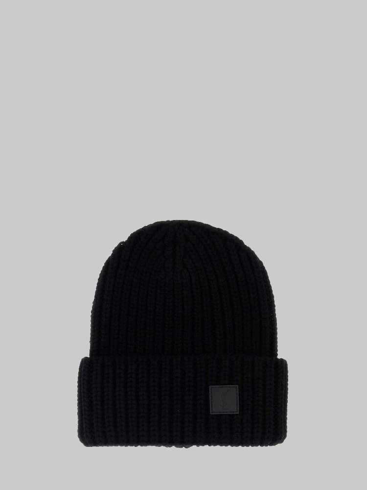 Black knitted beanie
