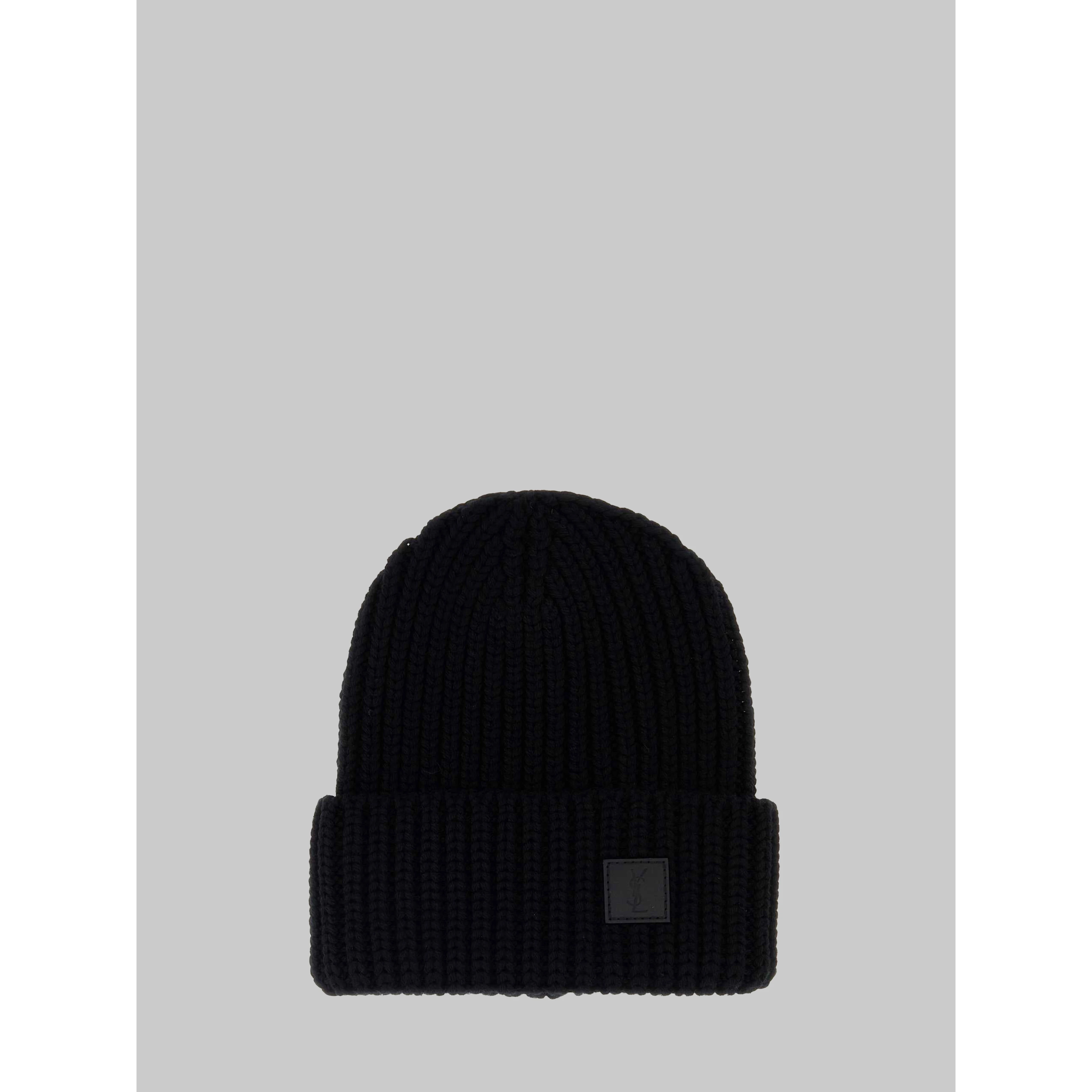Black knitted beanie