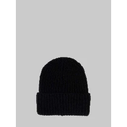 Black knitted beanie