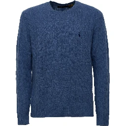 Cable-Knit Crewneck Pullover In Wool, Cashmere