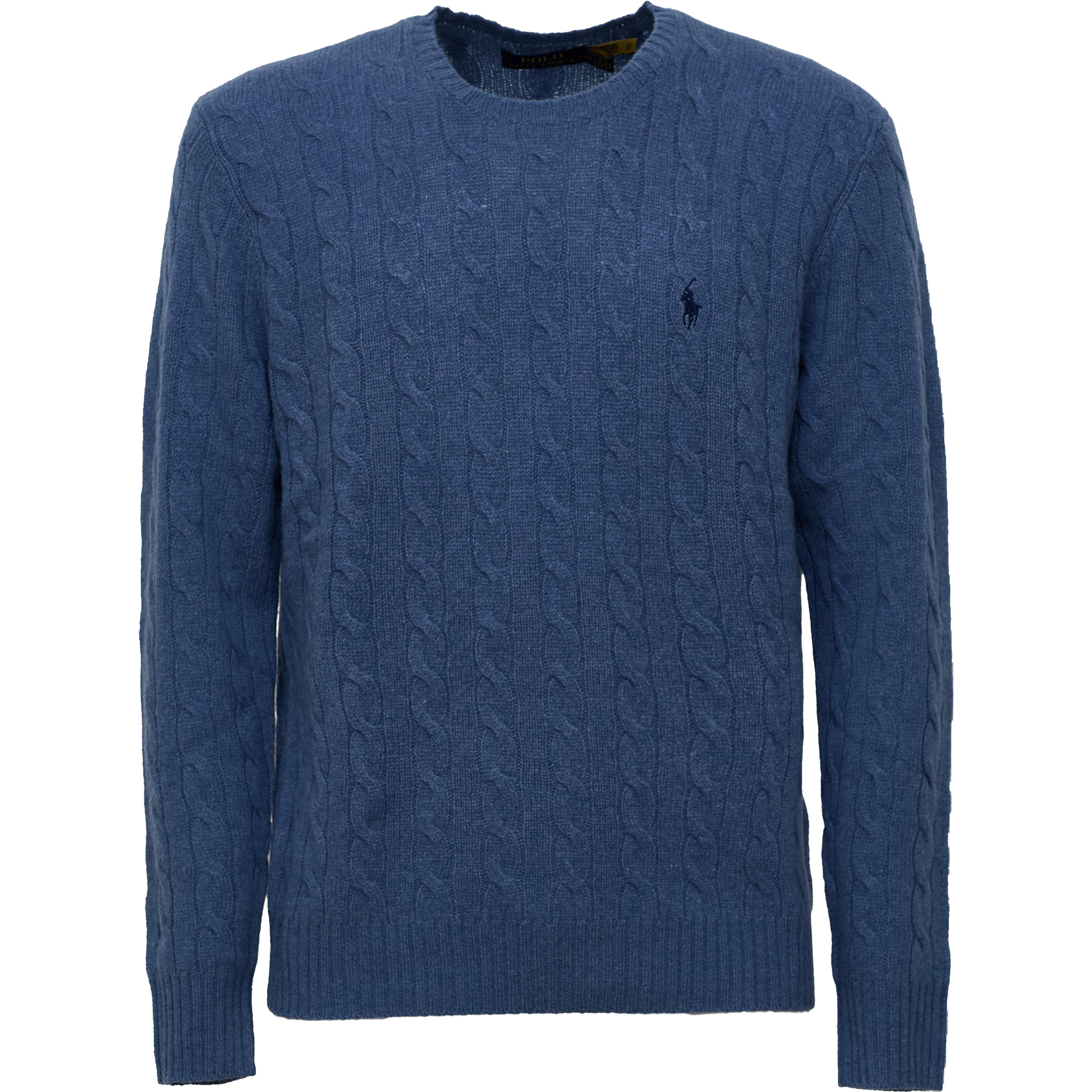 Cable-Knit Crewneck Pullover In Wool, Cashmere