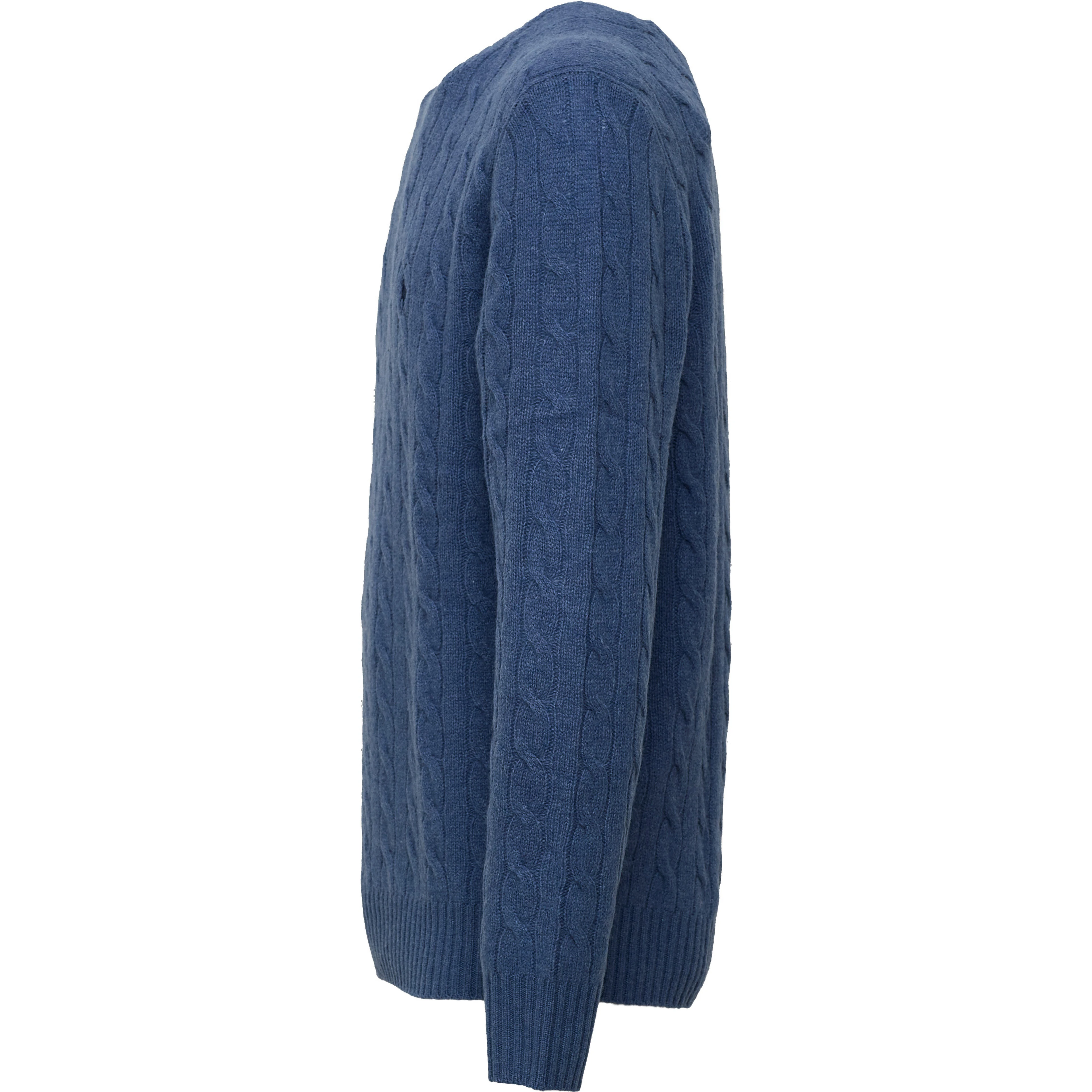 Cable-Knit Crewneck Pullover In Wool, Cashmere