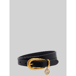 Thin Cassandre belt in black leather