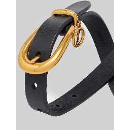 Thin Cassandre belt in black leather
