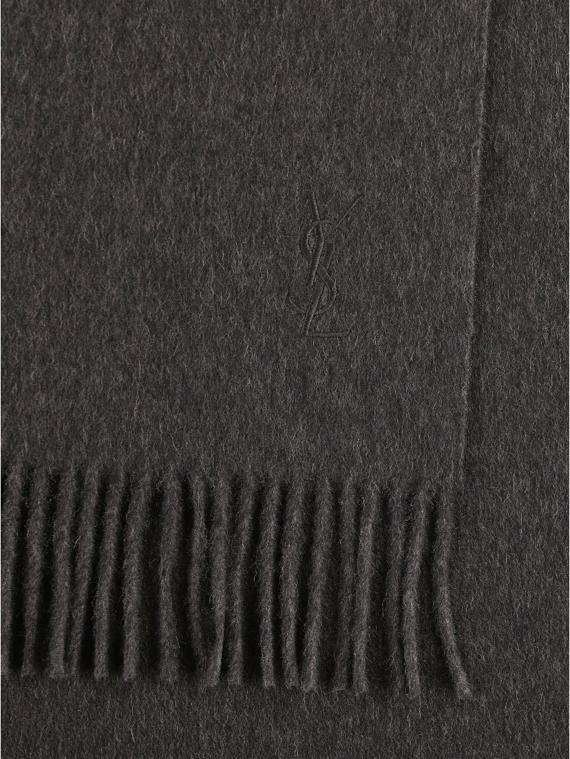 Anthracite cashmere scarf
