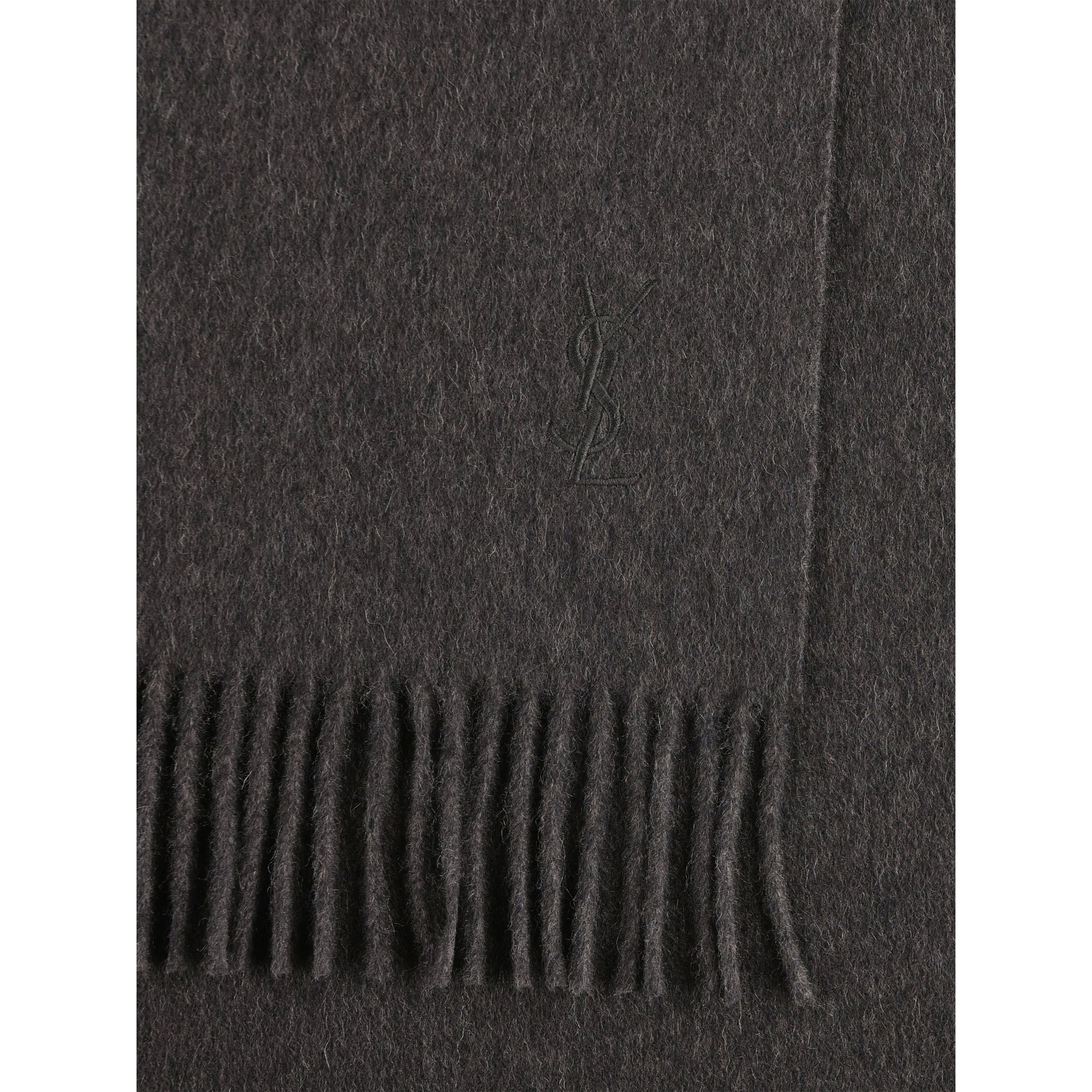 Anthracite cashmere scarf