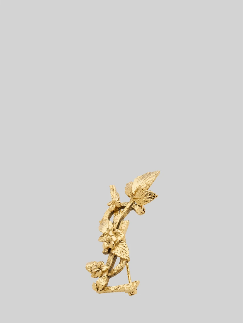 Cassandre brooch in metal with hydrangea motif