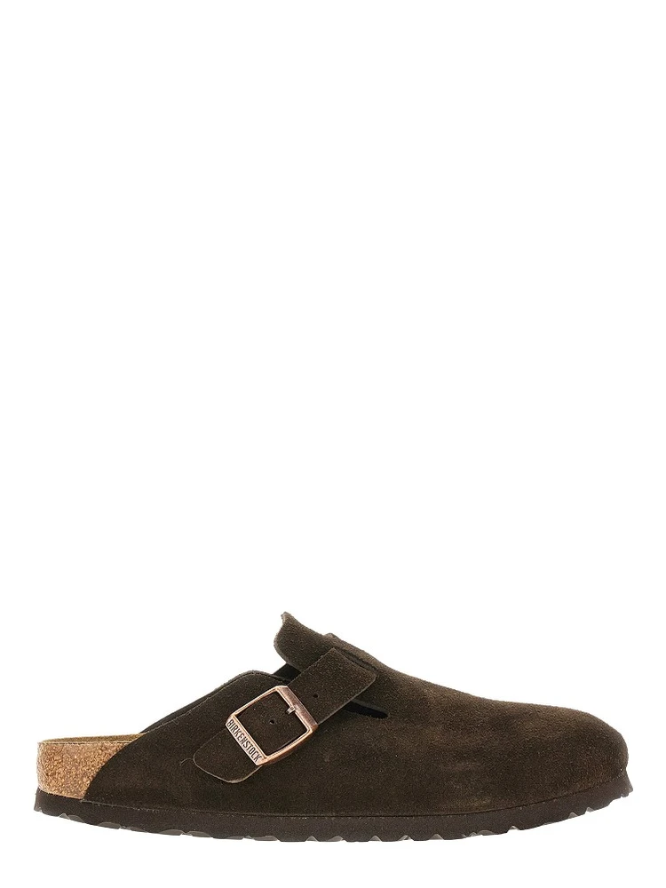 'Boston' suede leather sabot