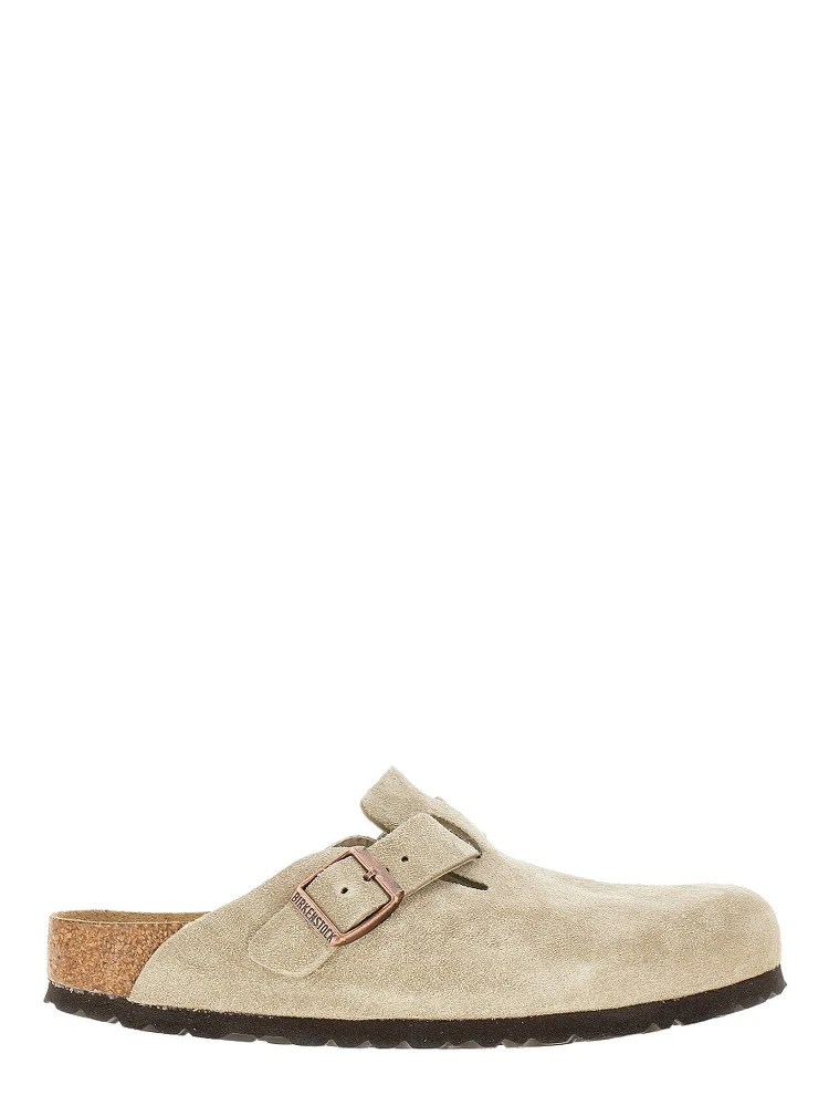 'Boston' suede leather sabot