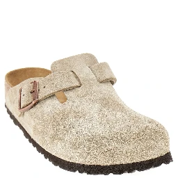 'Boston' suede leather sabot