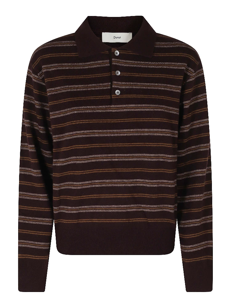 COLLARED STRIPED SWEATER