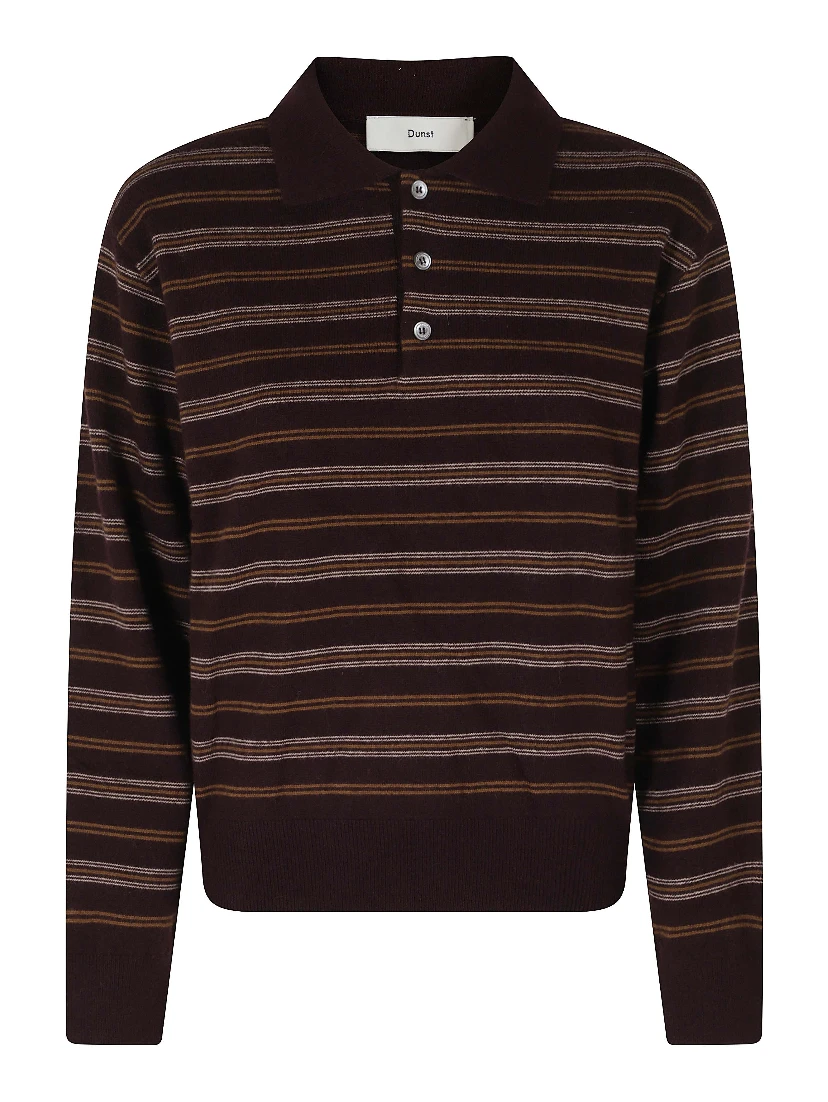 COLLARED STRIPED SWEATER