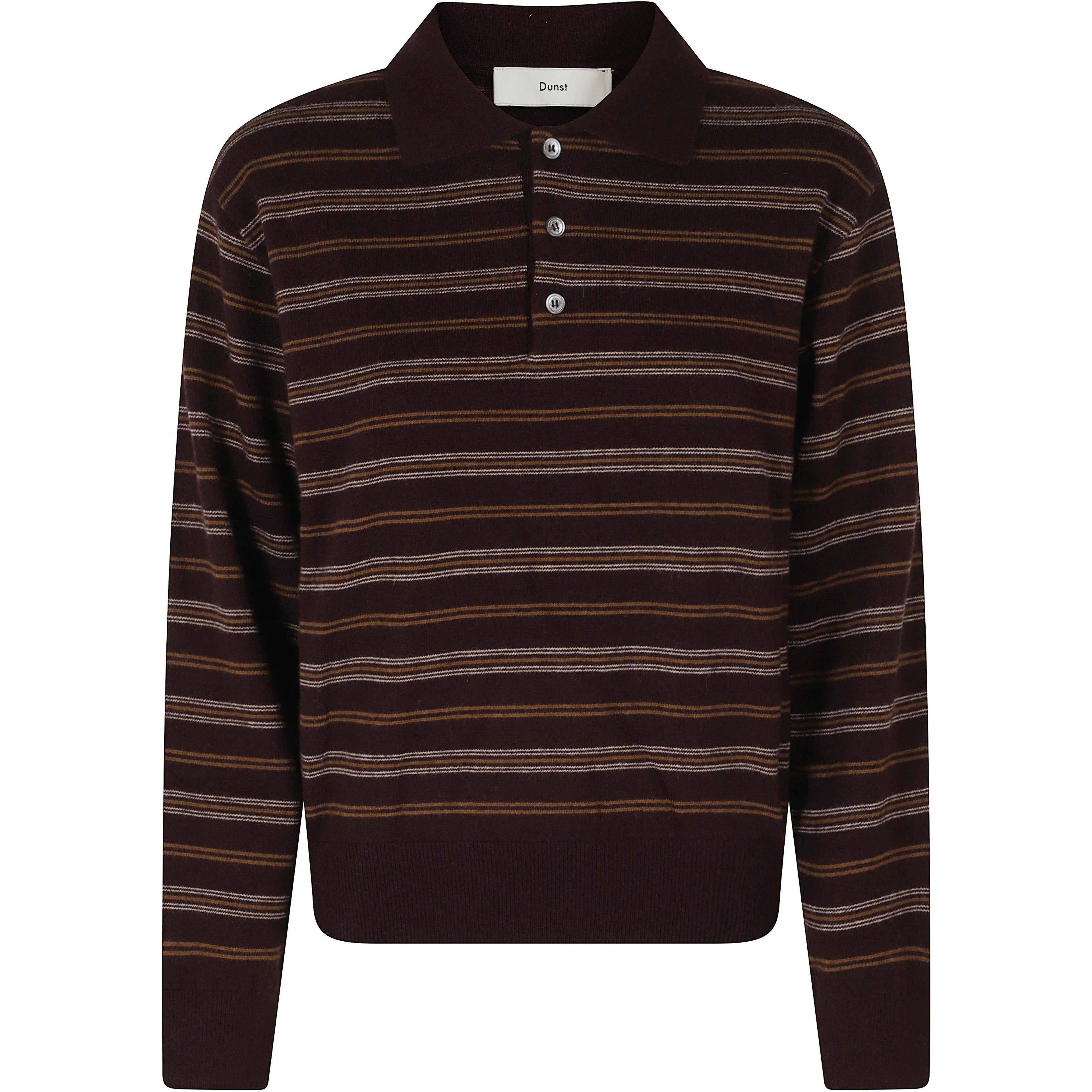 COLLARED STRIPED SWEATER