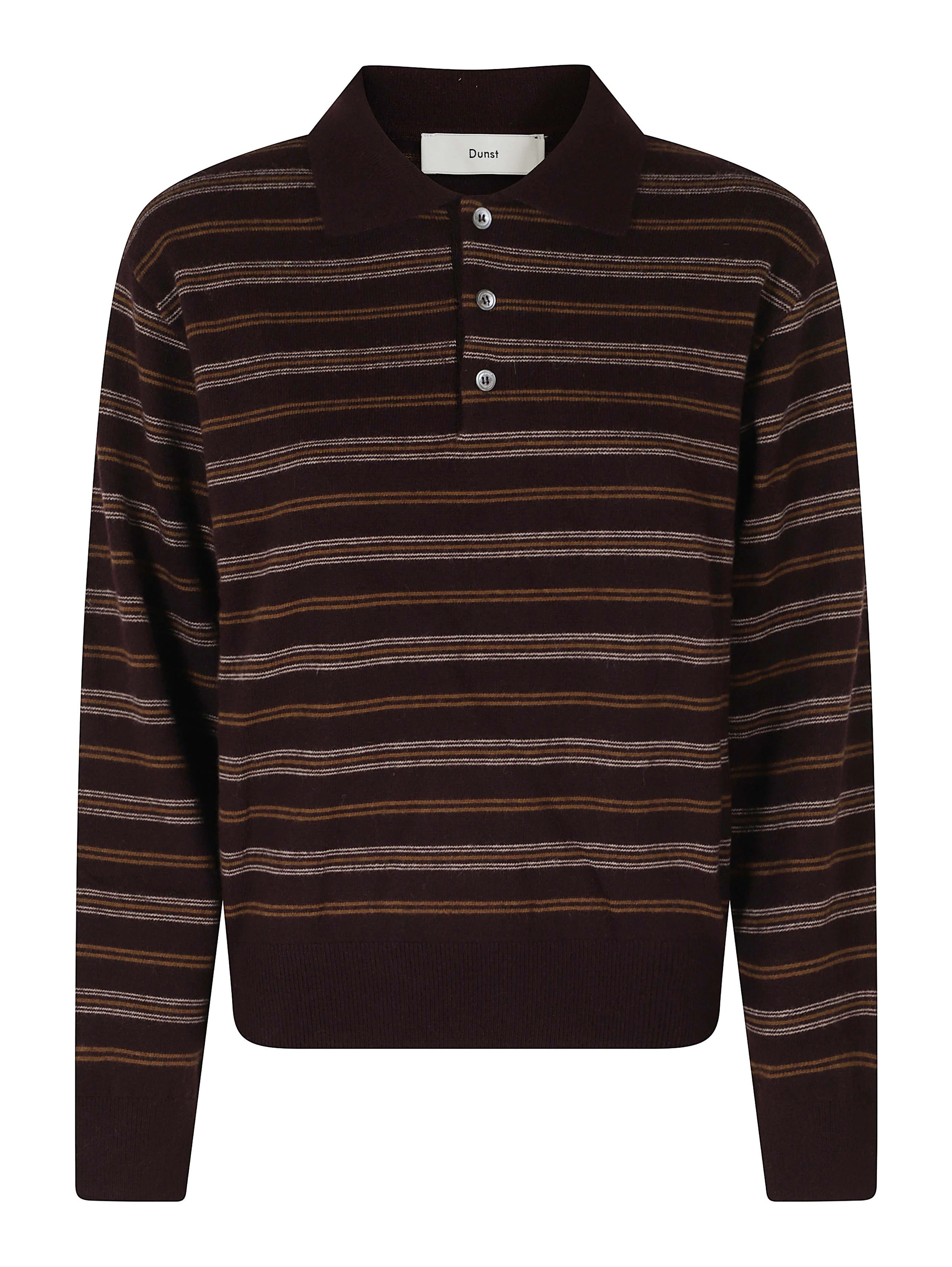COLLARED STRIPED SWEATER