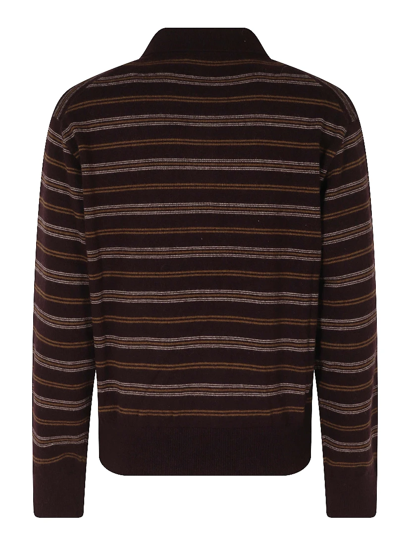 COLLARED STRIPED SWEATER