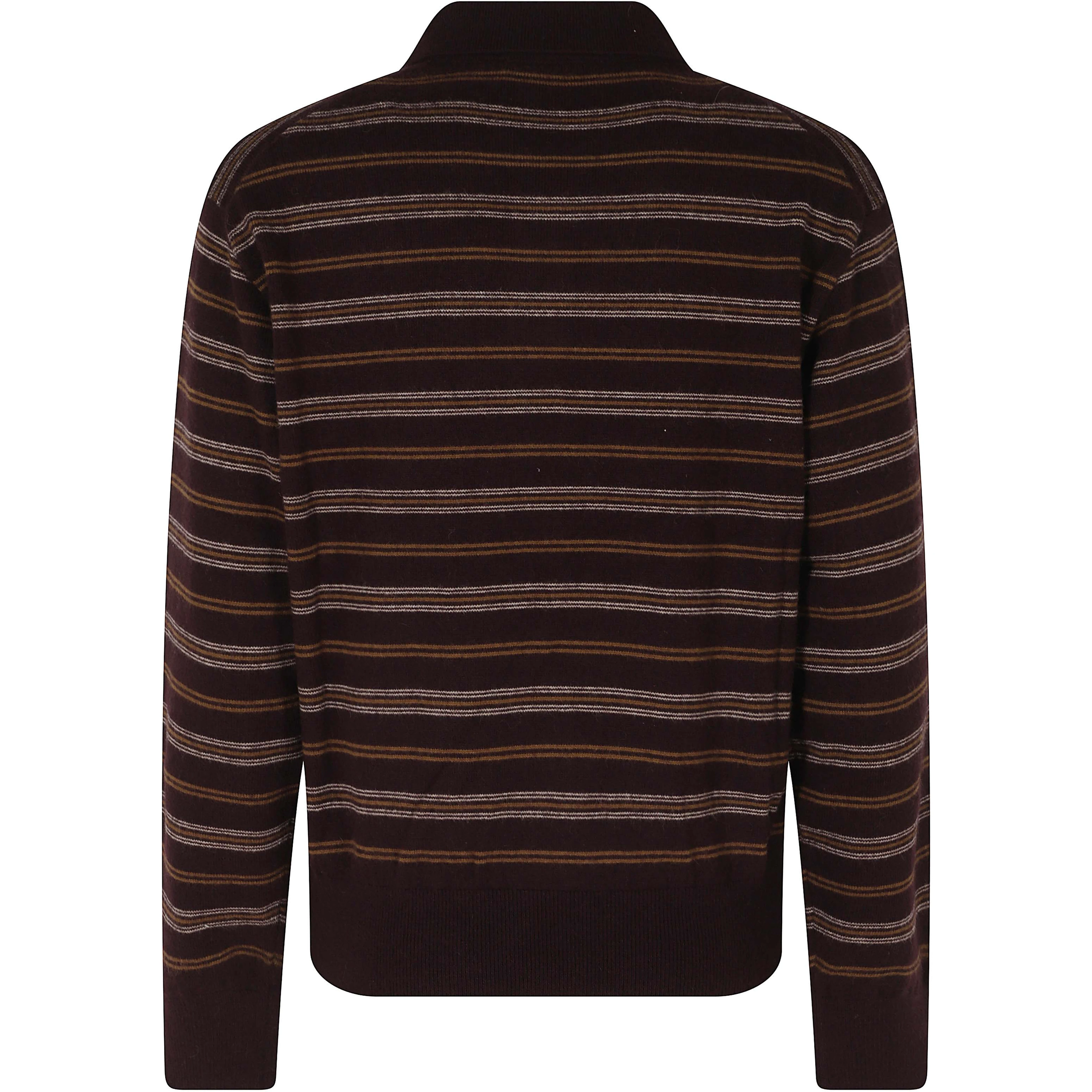 COLLARED STRIPED SWEATER