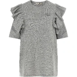 Gray Cotton Short Dress