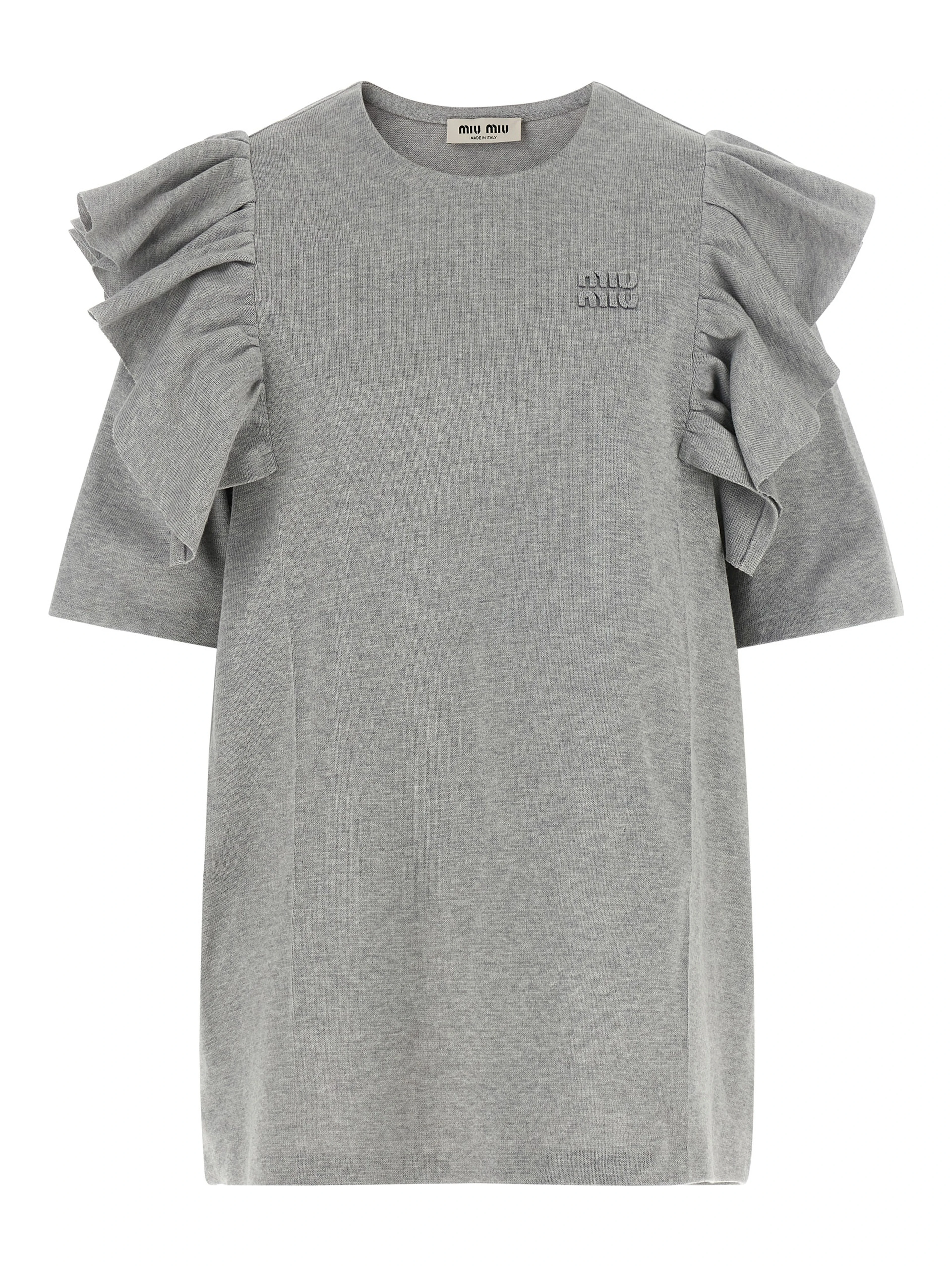 Gray Cotton Short Dress