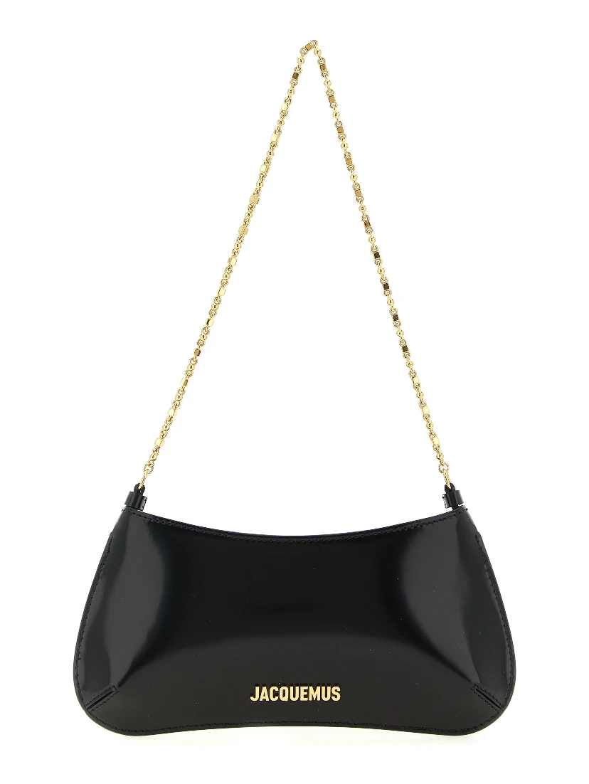 Black Calfskin Shoulder Bag