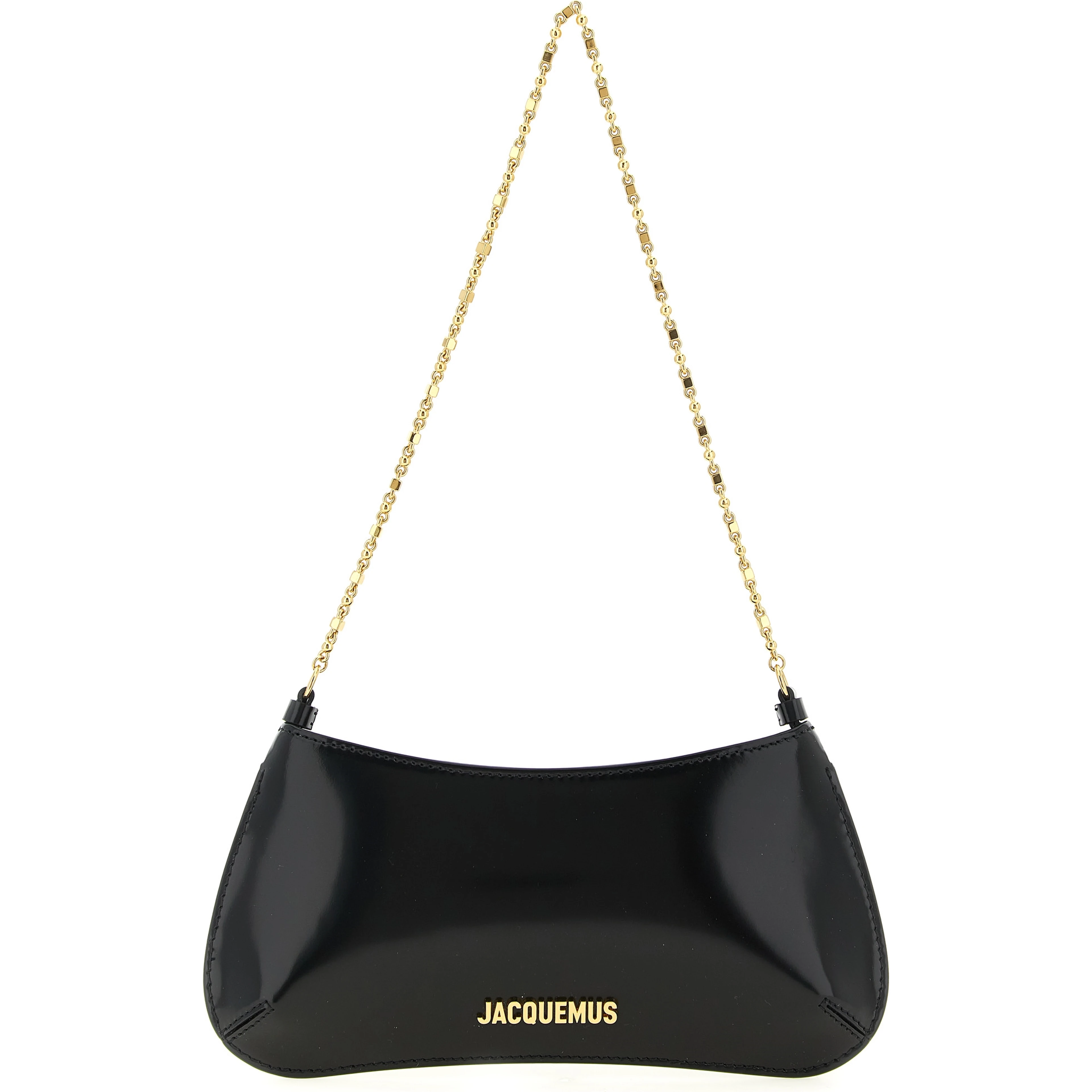 Black Calfskin Shoulder Bag