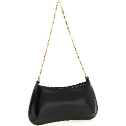 Black Calfskin Shoulder Bag