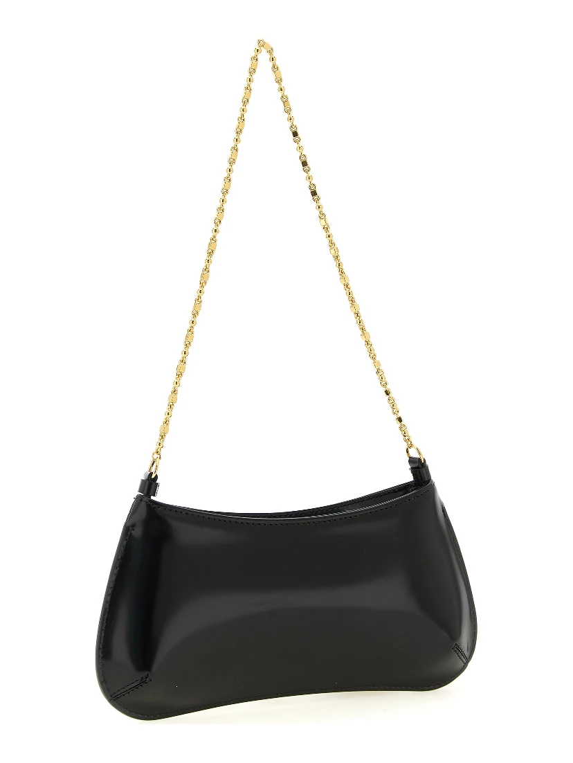 Black Calfskin Shoulder Bag