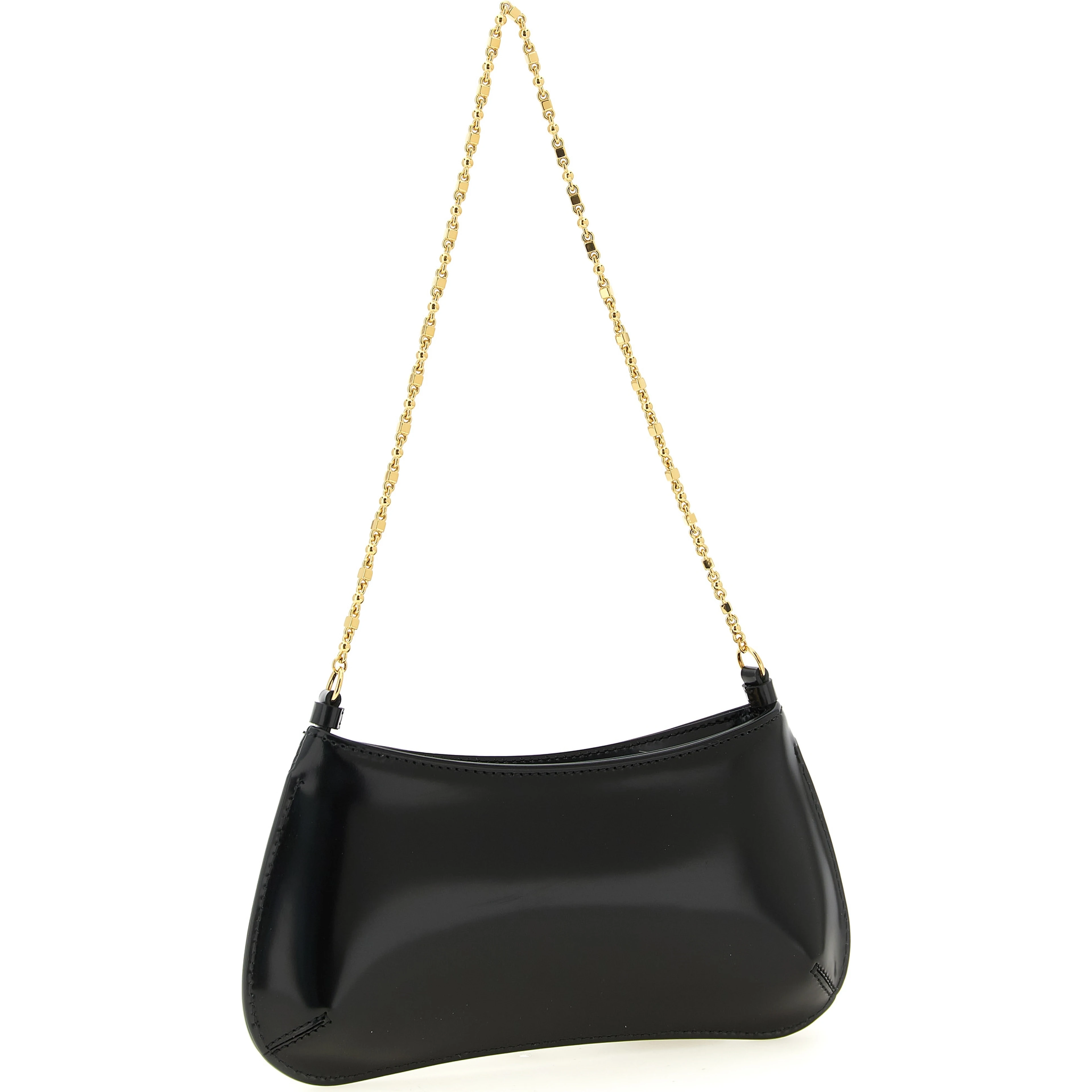 Black Calfskin Shoulder Bag
