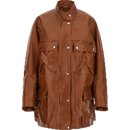 Brown Calfskin Leather Jacket